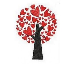 Stickmuster - Love Birds Tree